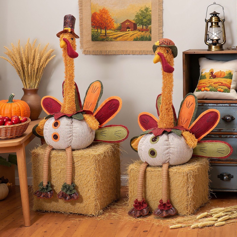 Home Textiles Turkey - 추수감사절 칠면조 인형 가을 파티 데스크탑