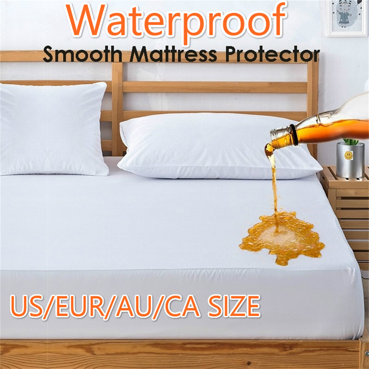 Mattress Pad Topper - 부드러운 방수 매트리스 보호대 커버, 진드기