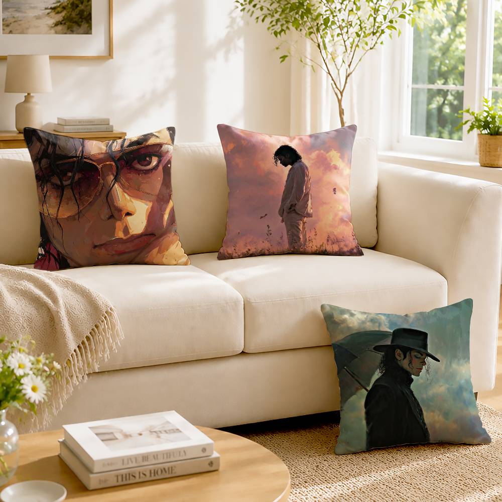 Home Art Textiles - 마이클 잭슨 아트 맞춤형 정사각형 쿠션