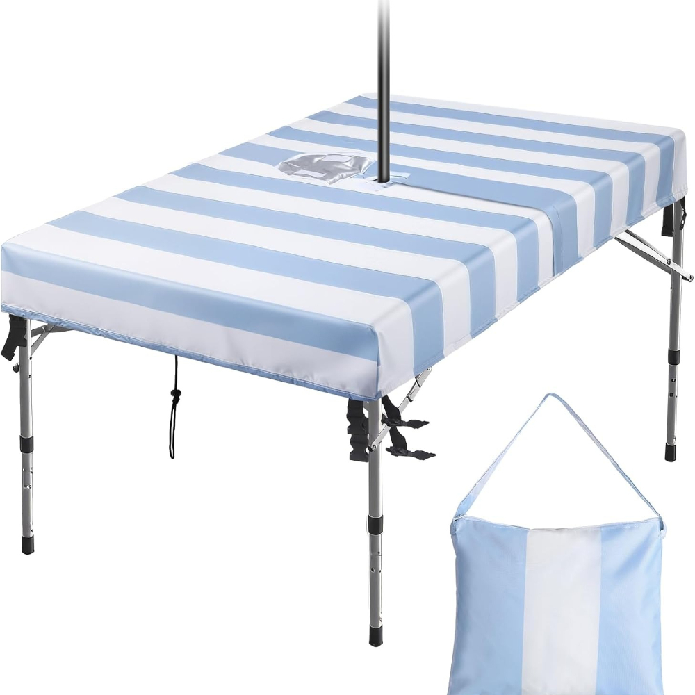 Home Textiles News - 우산 구멍과 조임끈이 있는 야외 테이블보,
