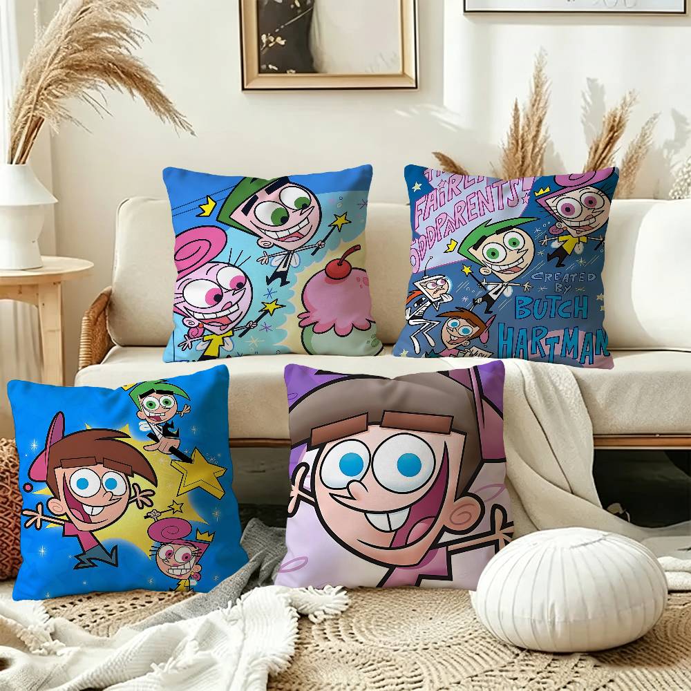 Home Textiles Fair - F-Fairly O-Oddparents 베개 커버 만화 소파
