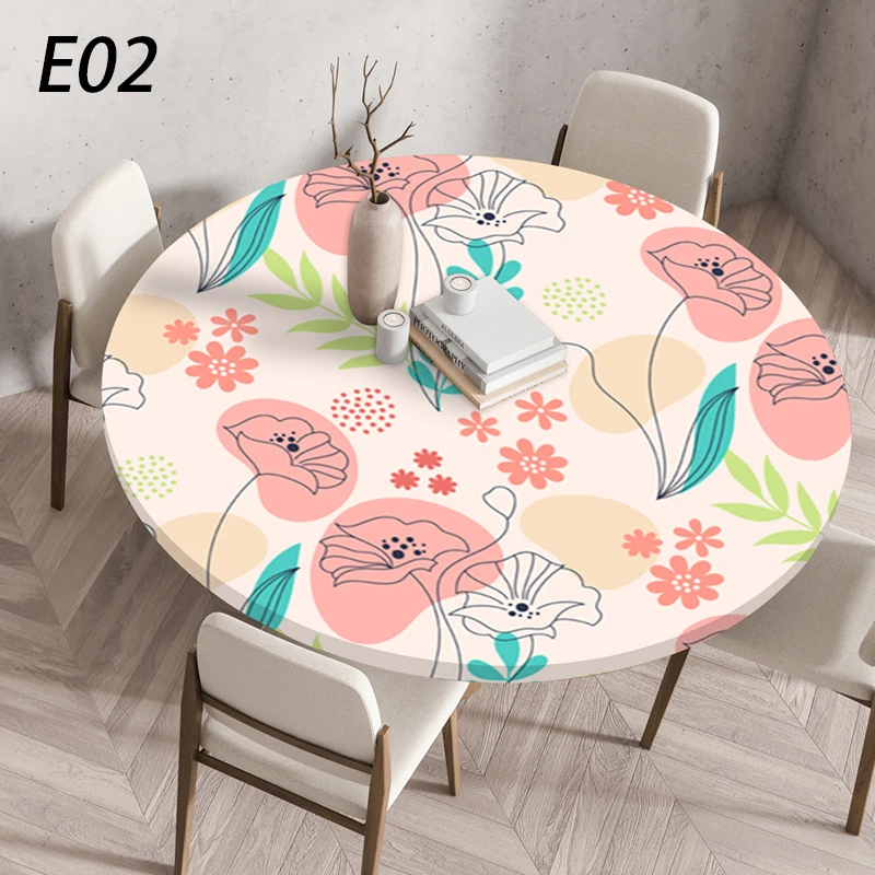 60/90/120Cm 방수 오일프루프 테이블 커버 라운 - Home Textiles News 리뷰 및 가격