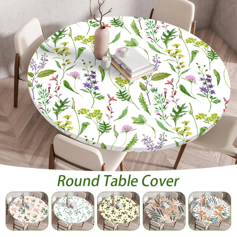 60/90/120Cm 방수 오일프루프 테이블 커버 라운 - Home Textiles News 리뷰 및 가격