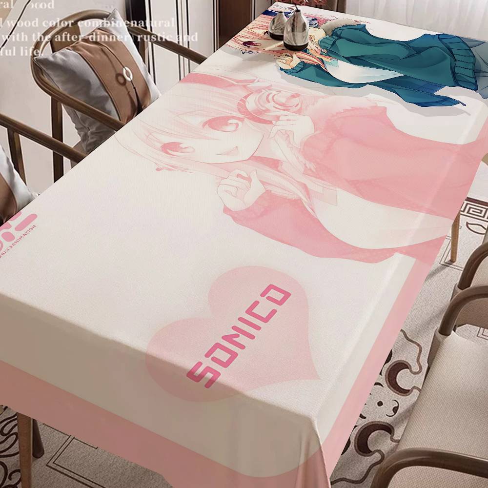 애니메이션 S-슈퍼 S-소니코 뮤지컬 걸 테이블보 테이 - Home Textiles News 리뷰 및 가격
