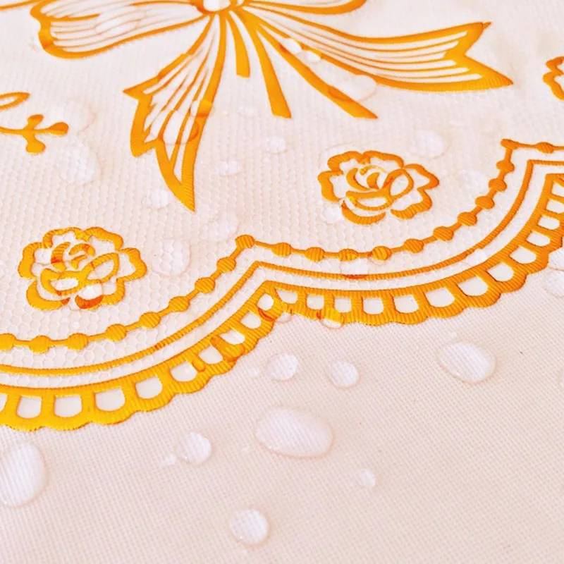 새로운 PVC 타원형 방수 식탁보 유럽풍 클래식 프린트 - Home Textiles News 리뷰 및 가격