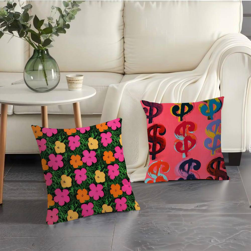 A-Andy W-Warhol 아트 쿠션 커버 자동차용  - Home Art Textiles 리뷰 및 가격