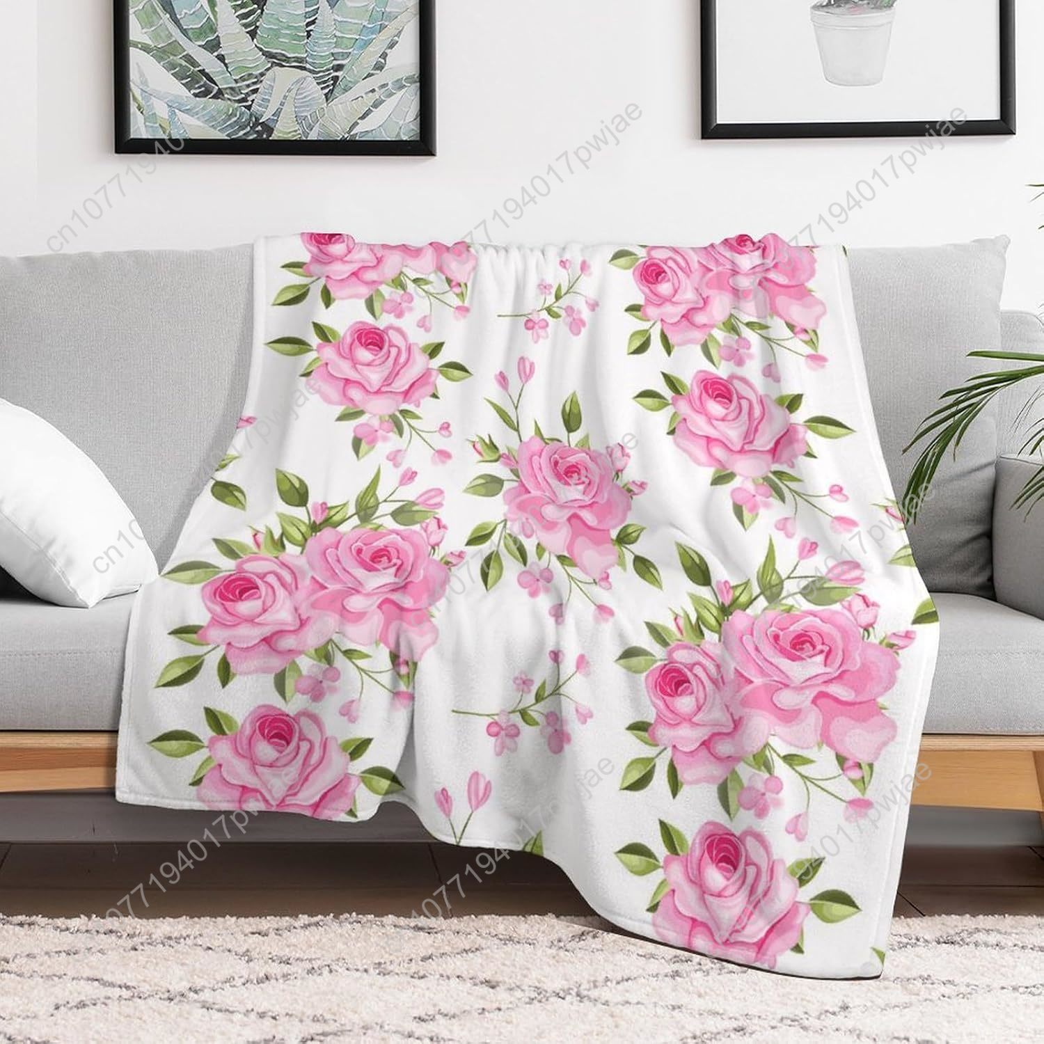 핑크 꽃무늬 담요 플로럴 데코 선물 여성 남성용 슈퍼  - Home Textiles Blanket 리뷰 및 가격