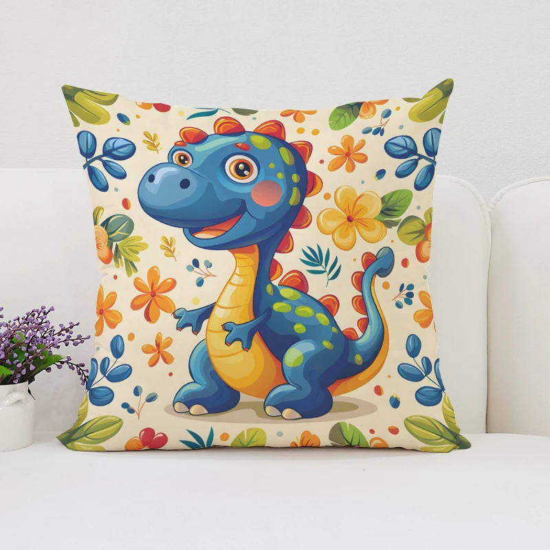 공룡랜드 쇼트 플러시 프린트 쿠션 커버, 거실 소파 장 - Home Landing Textiles 리뷰 및 가격