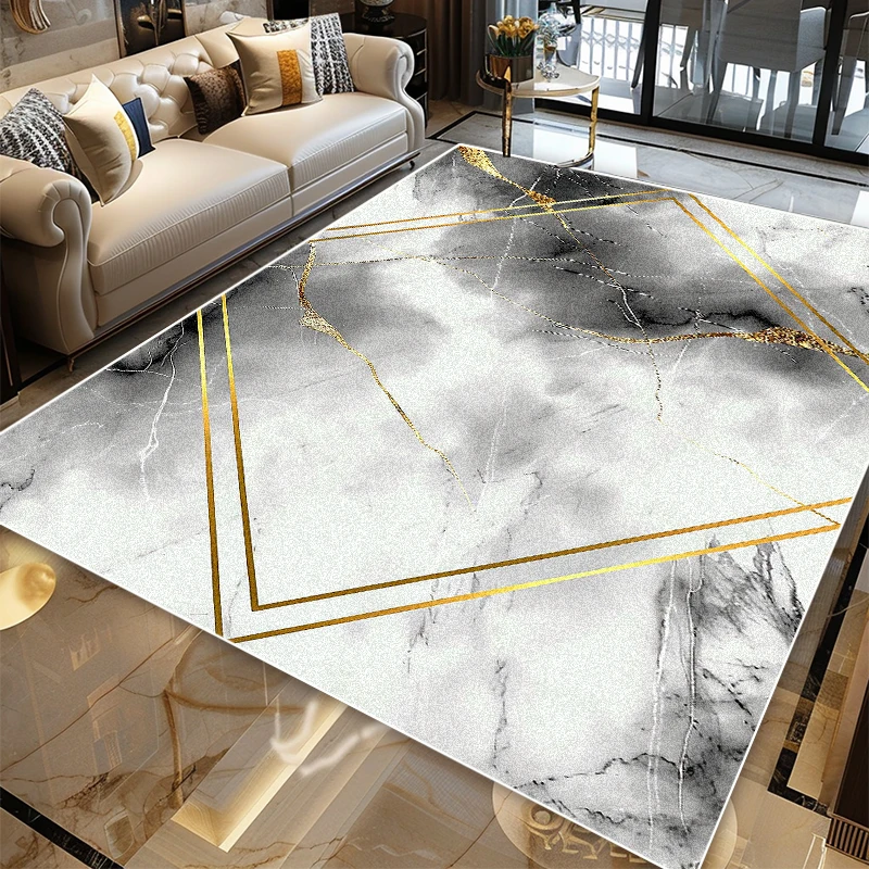 북유럽 대리석 예술 디자인 미끄럼 방지 대형 카펫 (거 - Home Art Textiles 리뷰 및 가격
