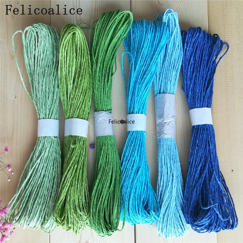 라피 잔디 로프 더블 피스 컬러 종이 로프 스티커, D - Home Art Textiles 리뷰 및 가격