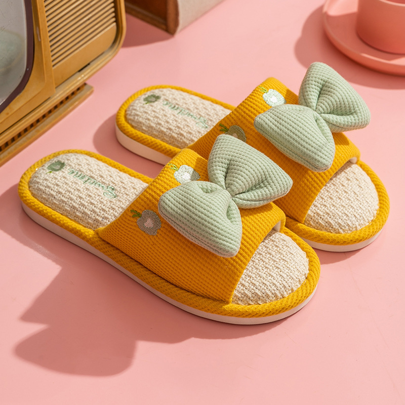 커플용 컴포트 린넨 슬리퍼, 두꺼운 부드러운 밑창 실내 - Home Textiles 리뷰 및 가격