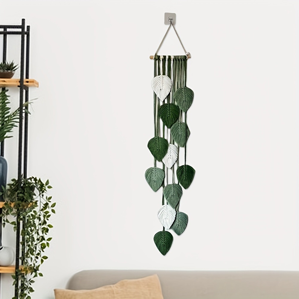 손으로 짠 잎사귀 벽걸이 태피스트리 침실 장식용 벽 예 - Home Art Textiles 리뷰 및 가격