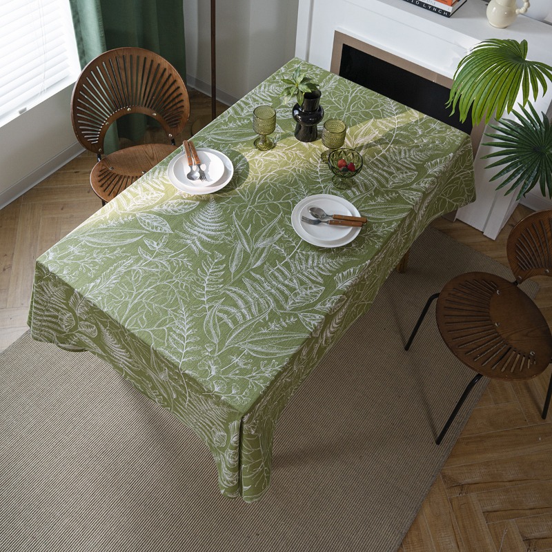 녹색 잎 스케치 식탁 천, 미국 원단 아트 직사각형 - Home Art Textiles 리뷰 및 가격