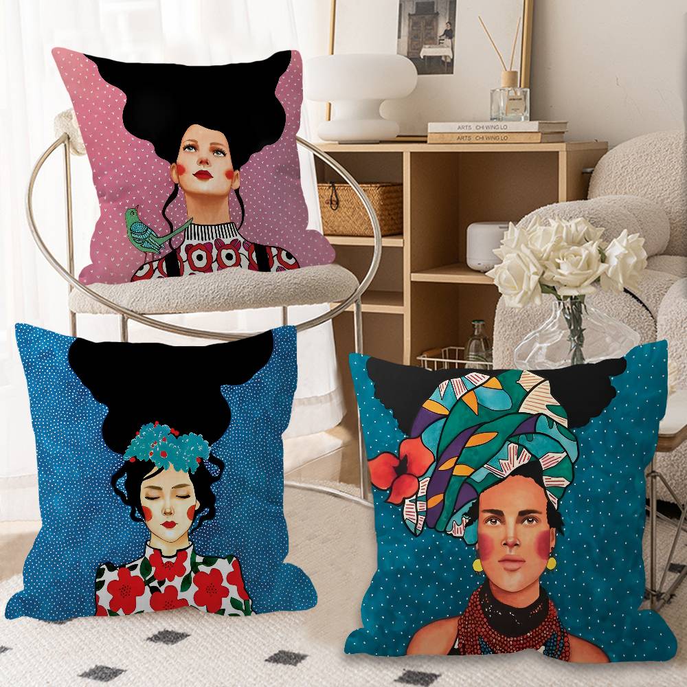 추상 꽃 소녀 페어 럭키 드래곤 베개 커버 소파 쿠션  - Home Textiles Fair 리뷰 및 가격