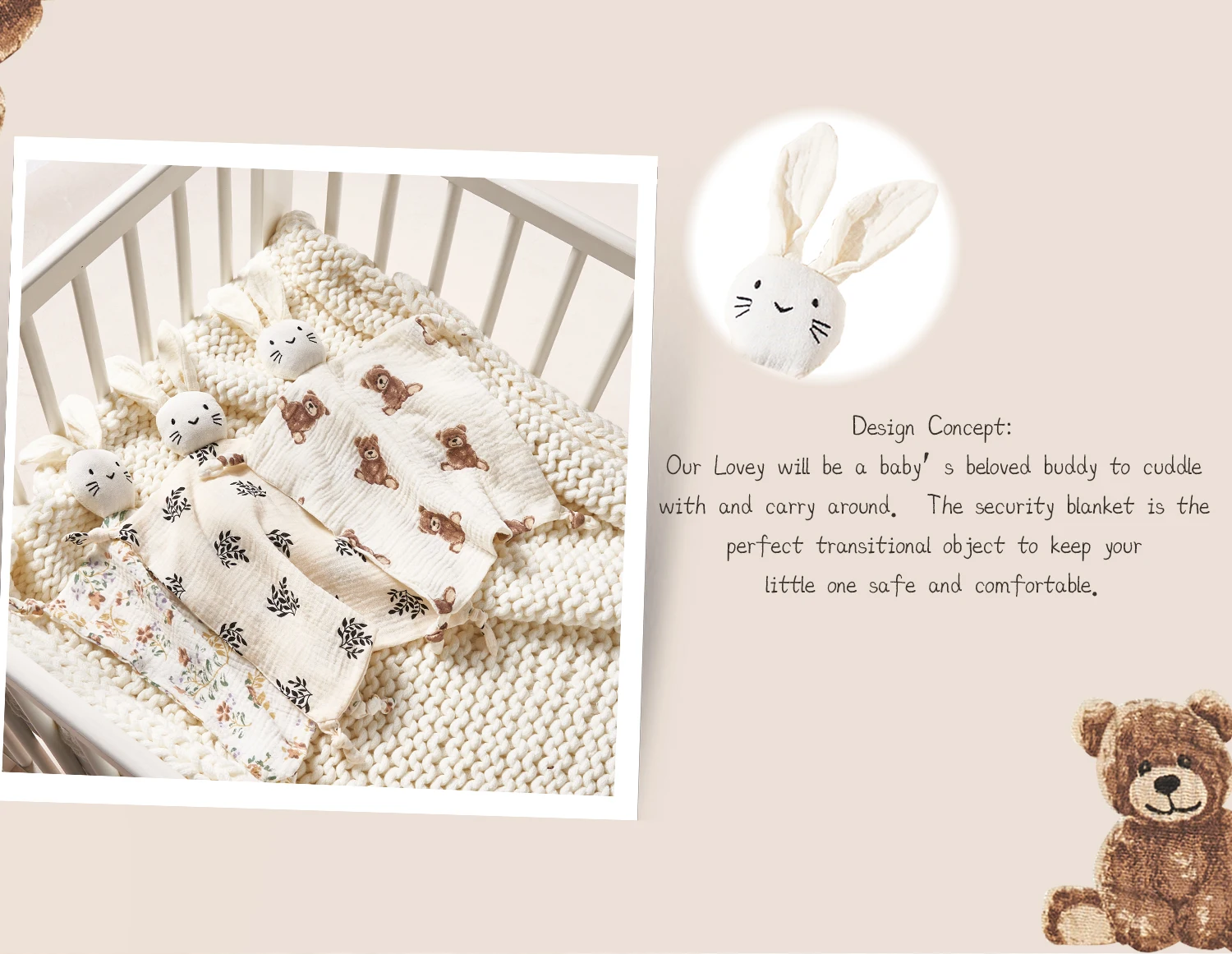 아기 진정 타월: 부드러운 토끼 인형, 면 소재 치발기 - Home Textiles Blanket 리뷰 및 가격