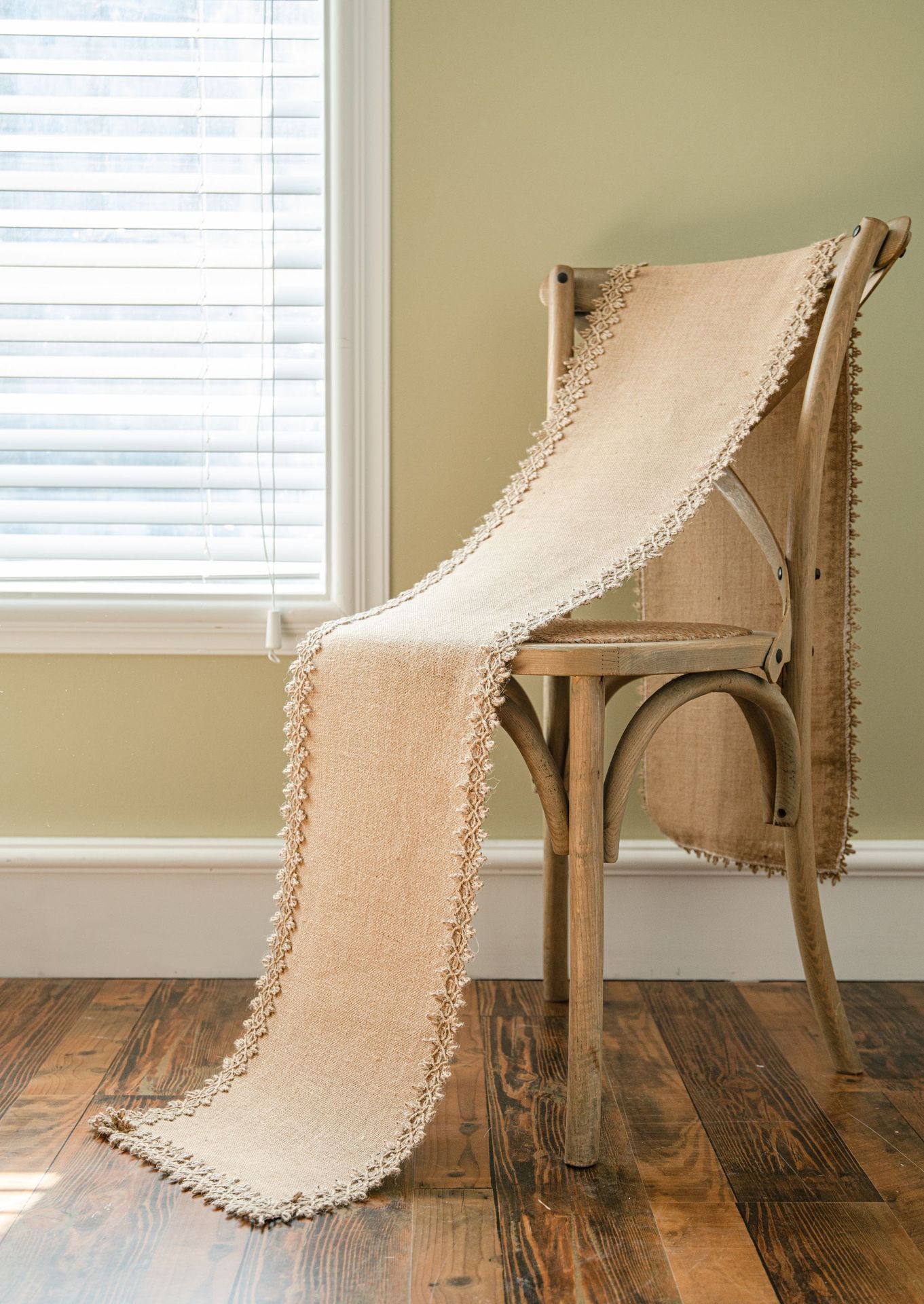 간단한 레이스 천연 빈티지 황마 리넨 테이블 러너, 웨 - Home Textiles News 리뷰 및 가격
