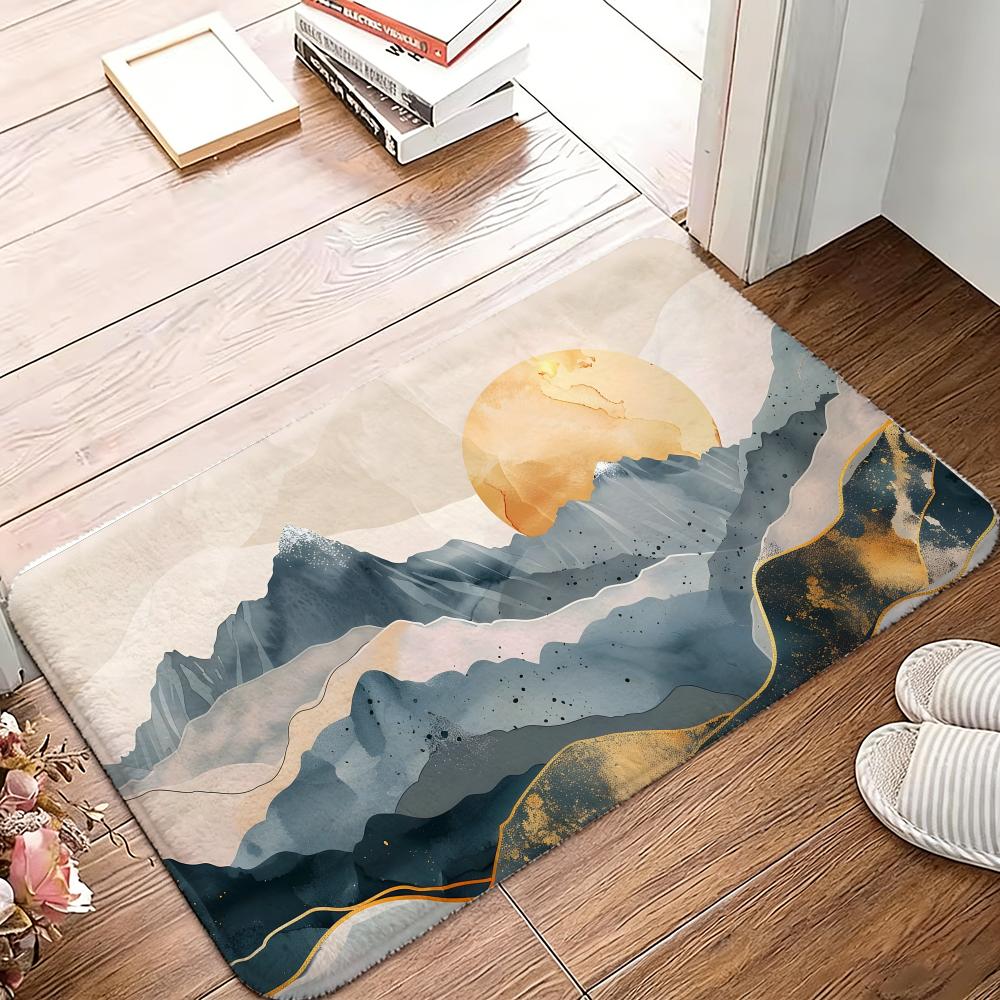 마운틴 랜드 플로어 매트 부드러운 플란넬 러그 미끄럼  - Home Landing Textiles 리뷰 및 가격