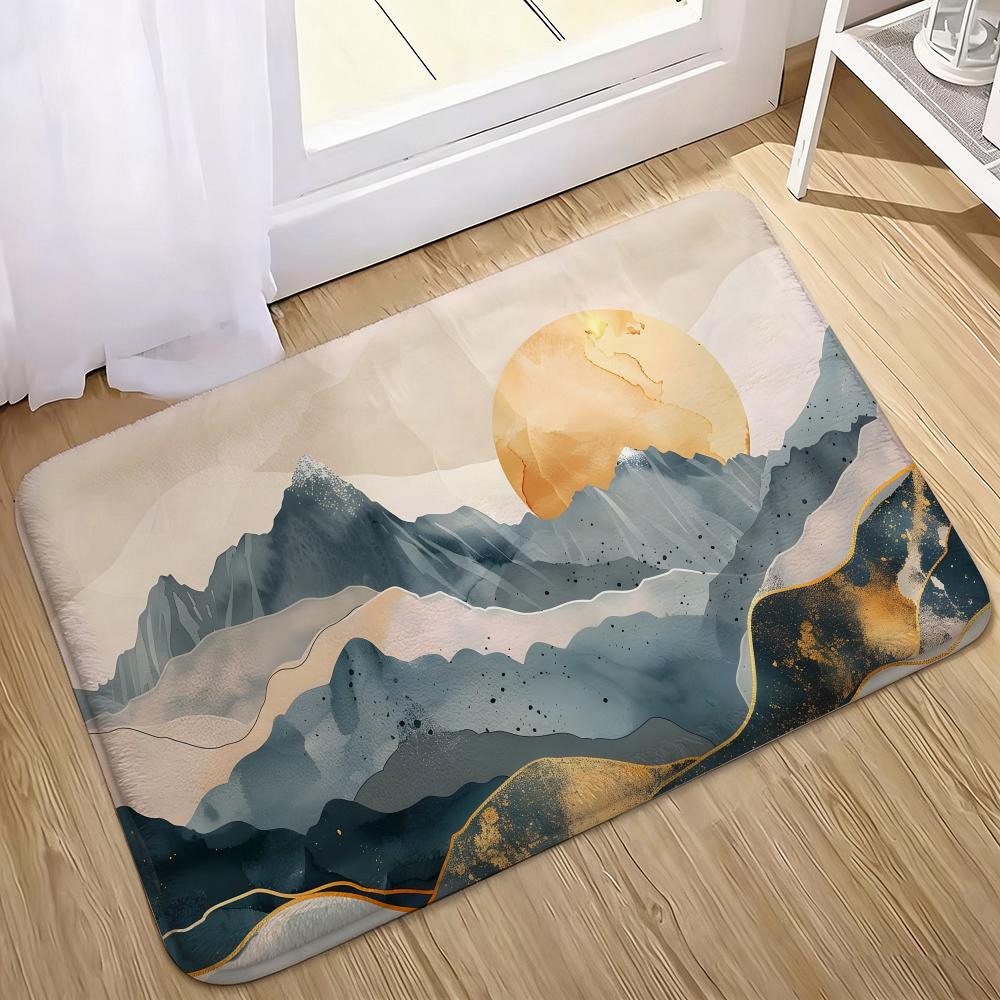 마운틴 랜드 플로어 매트 부드러운 플란넬 러그 미끄럼  - Home Landing Textiles 리뷰 및 가격